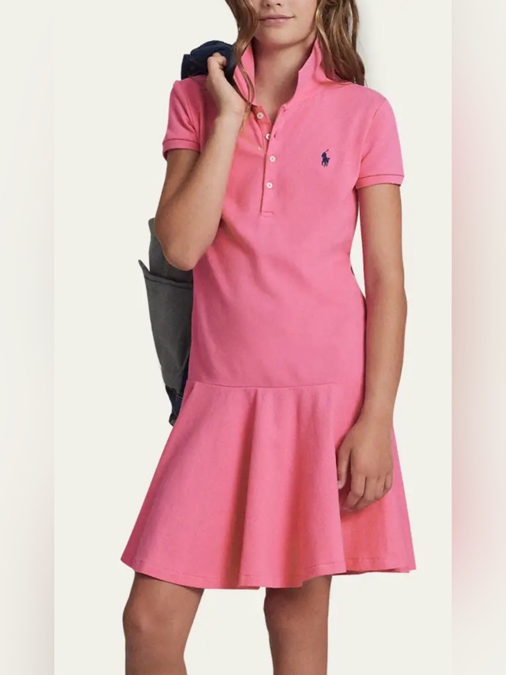 Polo by Ralph Lauren Girls' Pink Polo Dress (Size: M 8-10)